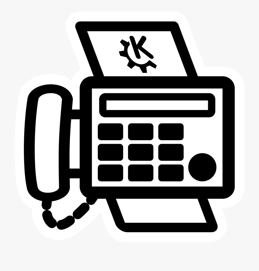 Internet Clipart Black And White - Fax Cartoon Png, Transparent Clipart