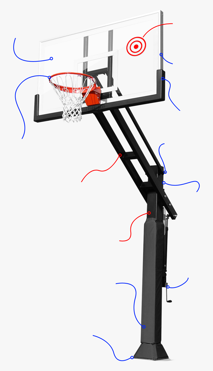 Basketball Arena Goal Png - High Is A Basketball Hoop, Transparent Clipart