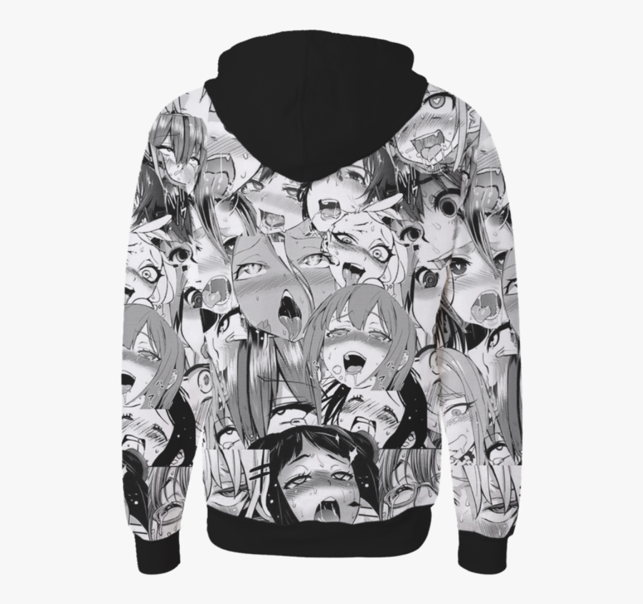 ahegao zip up hoodie