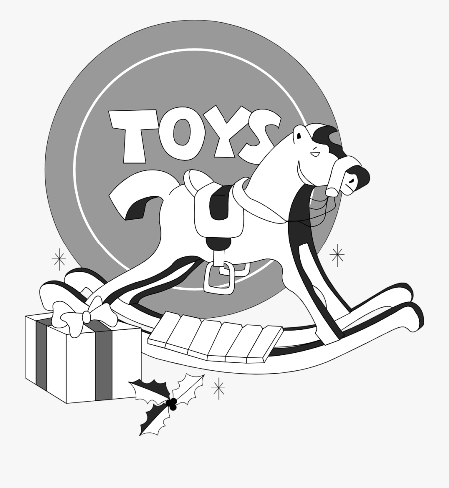 Clipart Baby Rocking Horse - Illustration, Transparent Clipart