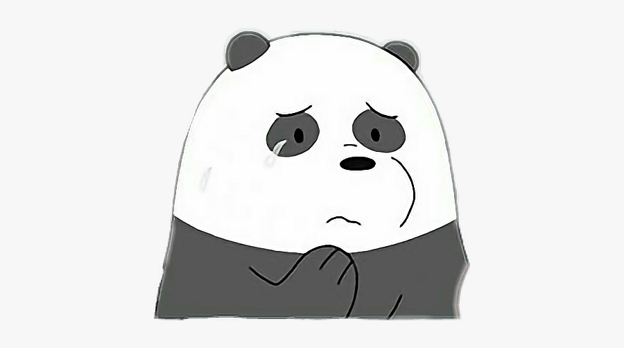 #panda #sad #tears #bear #cute #hurt #pain #tired - We Bare Bears Panda Sad, Transparent Clipart