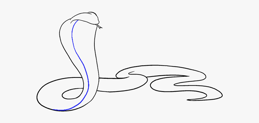 How To Draw Cobra - Line Art, Transparent Clipart