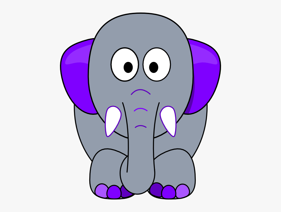 Elephant Grey And Red, Transparent Clipart