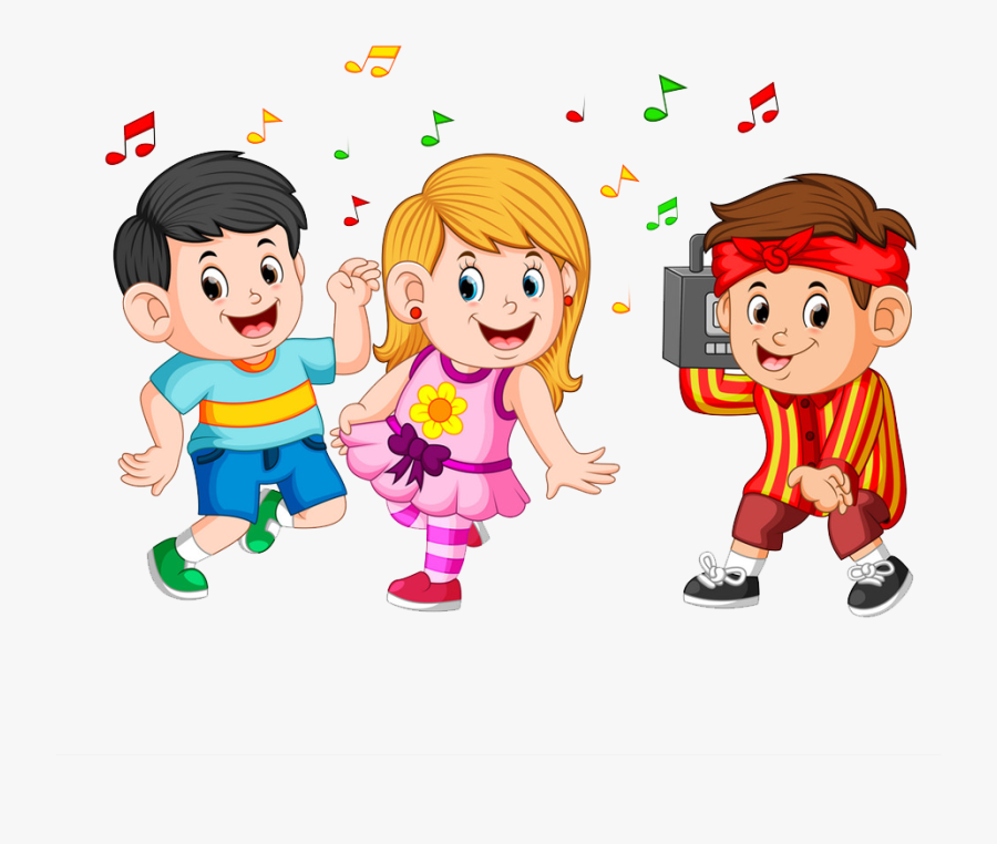 Niños Bailando Caricatura, Transparent Clipart