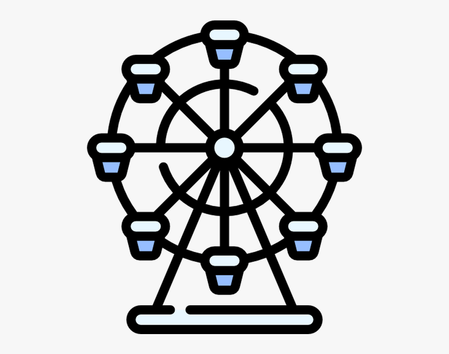 Ferris Wheel Vector Graphics Drawing Car - Icon Amusement Park Png, Transparent Clipart