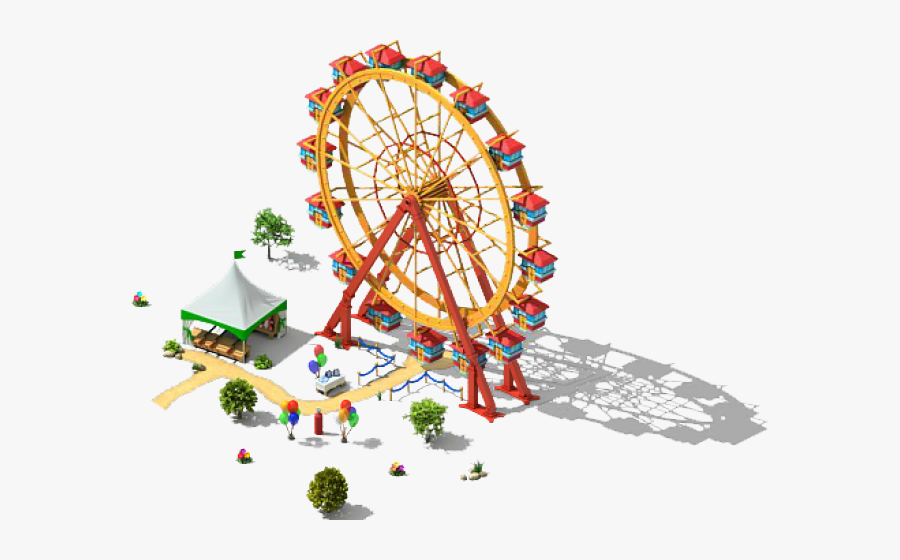Drawn Ferris Wheel Pixel - Ferris Wheel Real Png, Transparent Clipart