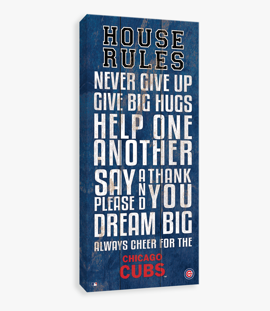 Chicago Cubs Logo Transparent House Rules Scoreart - Poster, Transparent Clipart