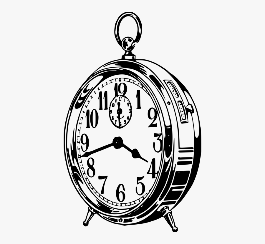 Style,pocket Watch,home Accessories - Clock Black And White Png Free, Transparent Clipart