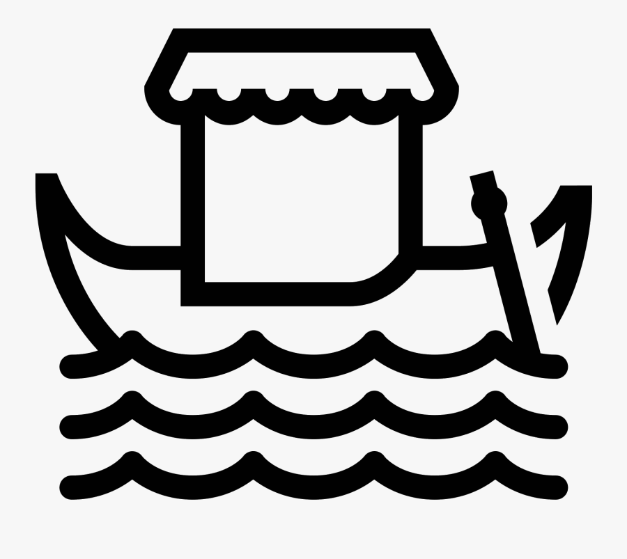 Jpg Black And White Gondola Icon Free Download Png, Transparent Clipart