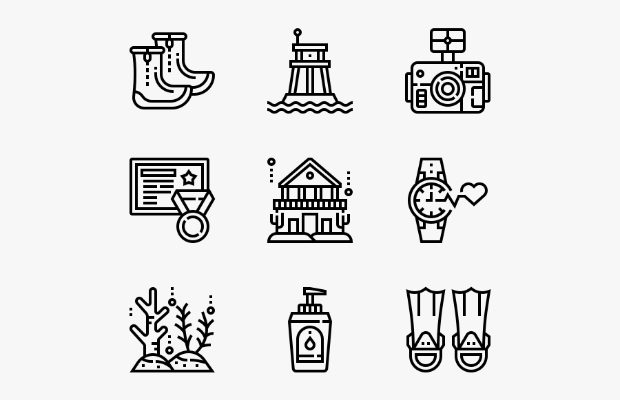 Diving - Work Vector Icon, Transparent Clipart