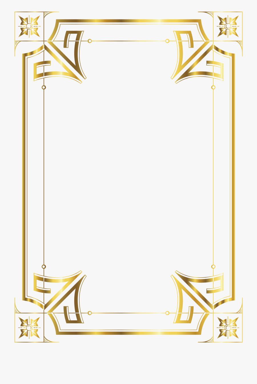 Art Deco Png Frame, Transparent Clipart