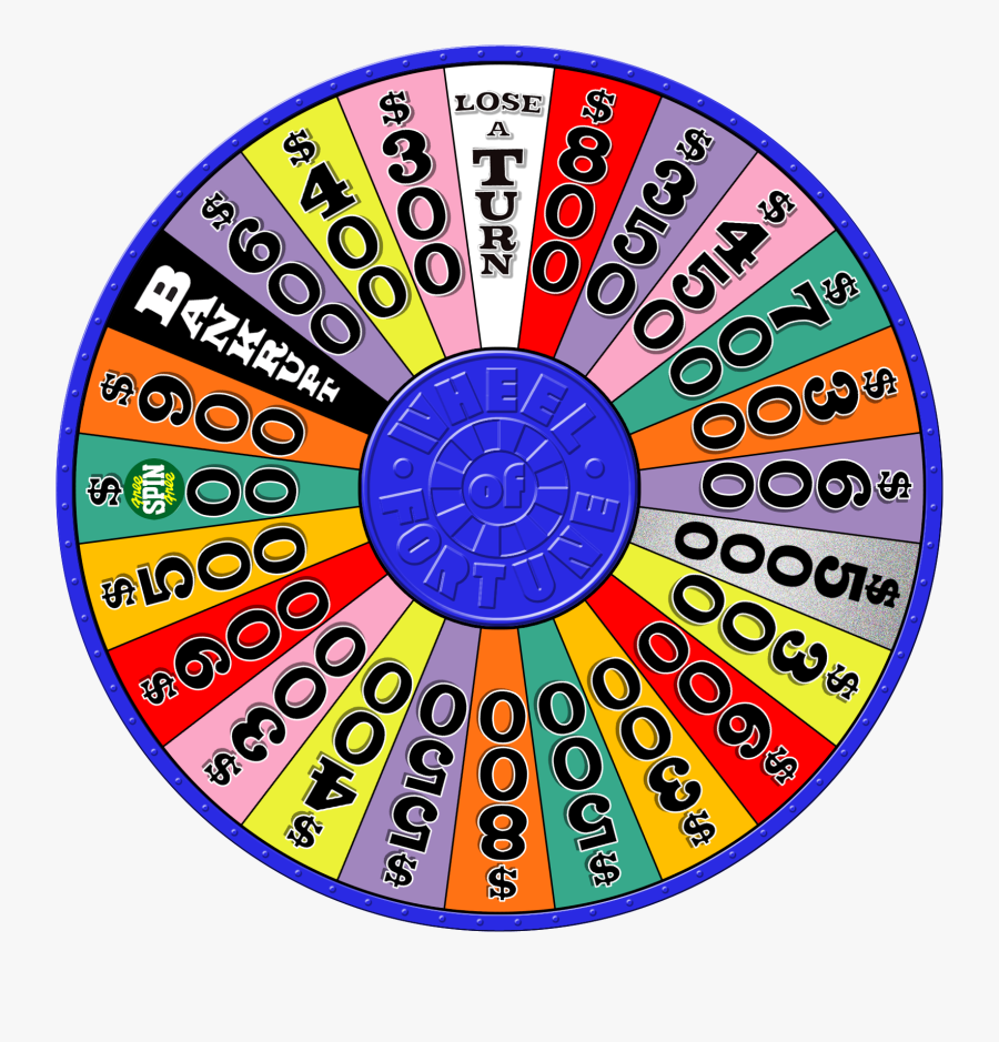 Transparent Wheel Of Fortune Png - Wheel Of Fortune Black And White, Transparent Clipart