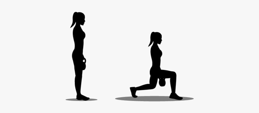 Transparent Lunge - Silhouette, Transparent Clipart