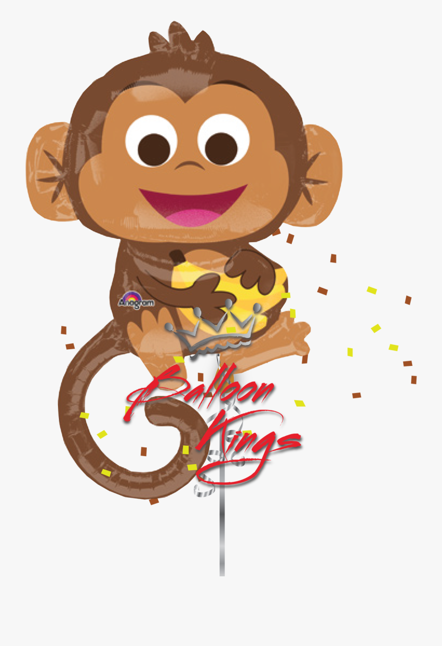 Happy Monkey - Monkey Balloon, Transparent Clipart