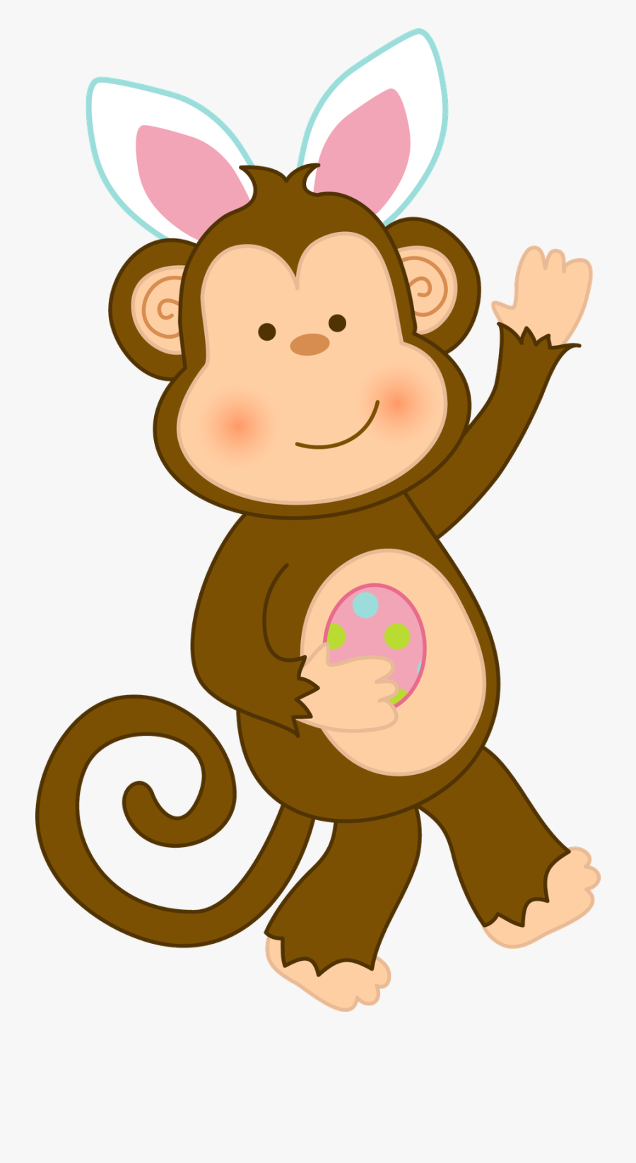 Minus Say Hello P - Happy Easter Monkey Island, Transparent Clipart