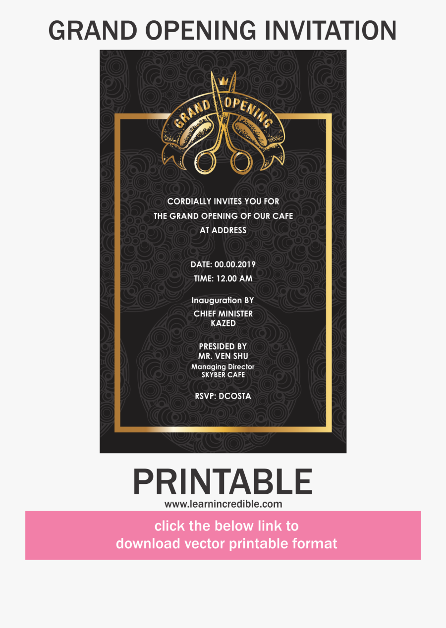 Transparent Grand Opening Png - Flyer, Transparent Clipart