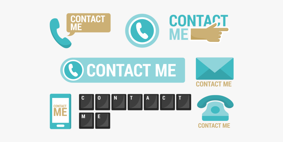 Contactez Moi Icons Vector - Contact Me Vector, Transparent Clipart