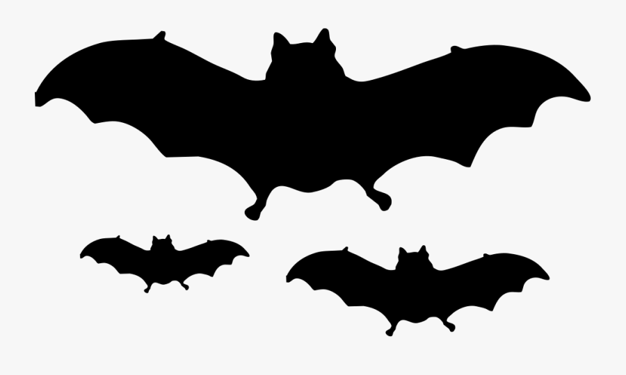 Bats Flying Comments - Летучая Мышь На Хэллоуин Трафарет, Transparent Clipart