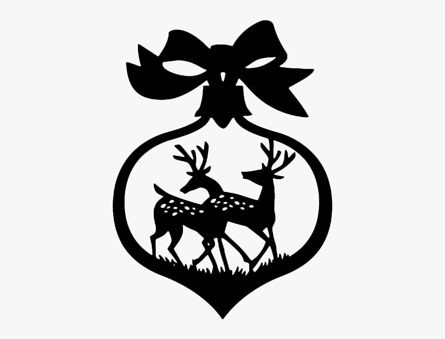 Silhouette Reindeer Candy Cane Christmas Papercutting - Candy Canes Silhouette Png, Transparent Clipart