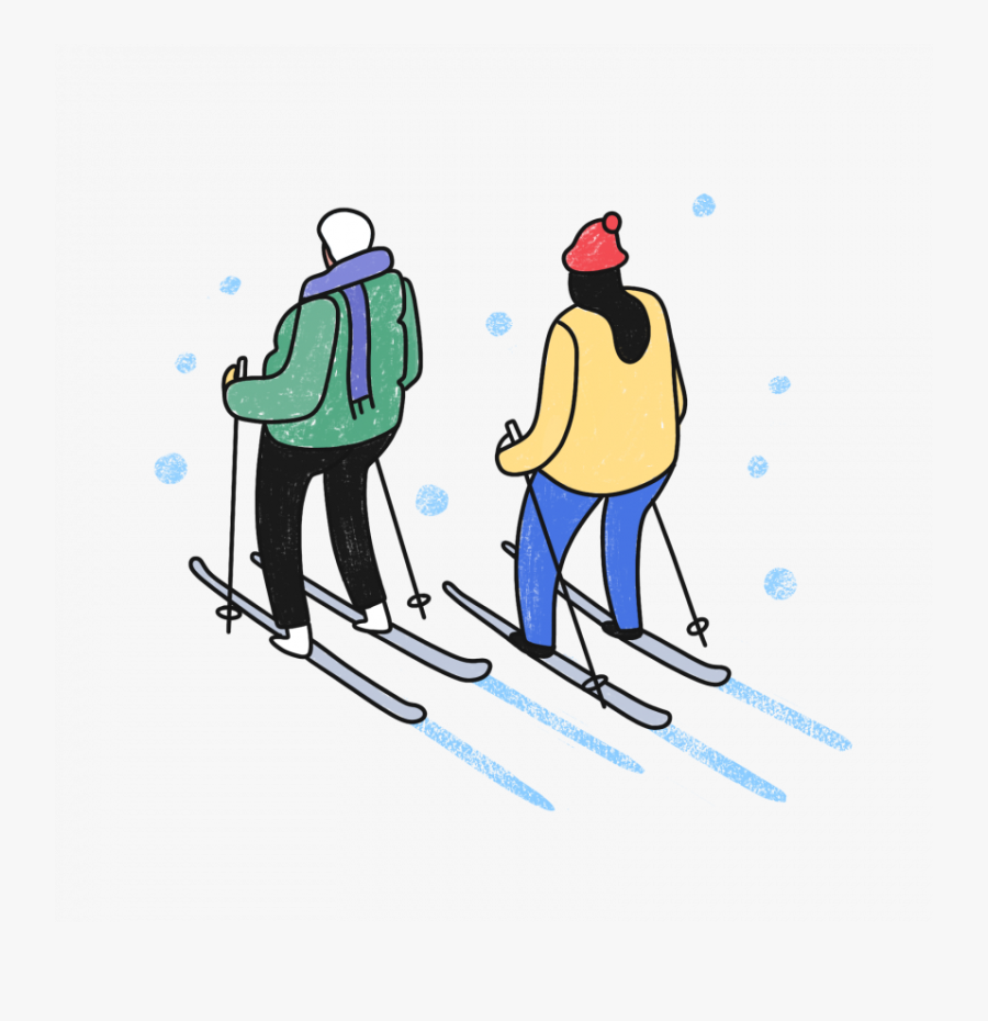 How To Stay Active In The Saskatoon Winter - Go Skiing 卡通 图片, Transparent Clipart