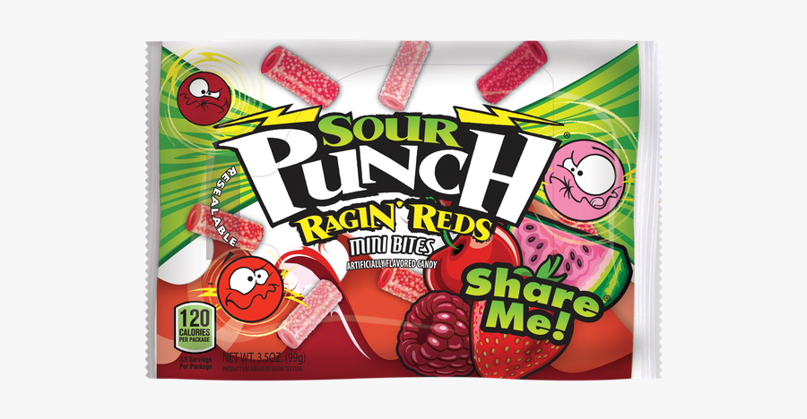 Sour Punch Ragin Reds, Transparent Clipart