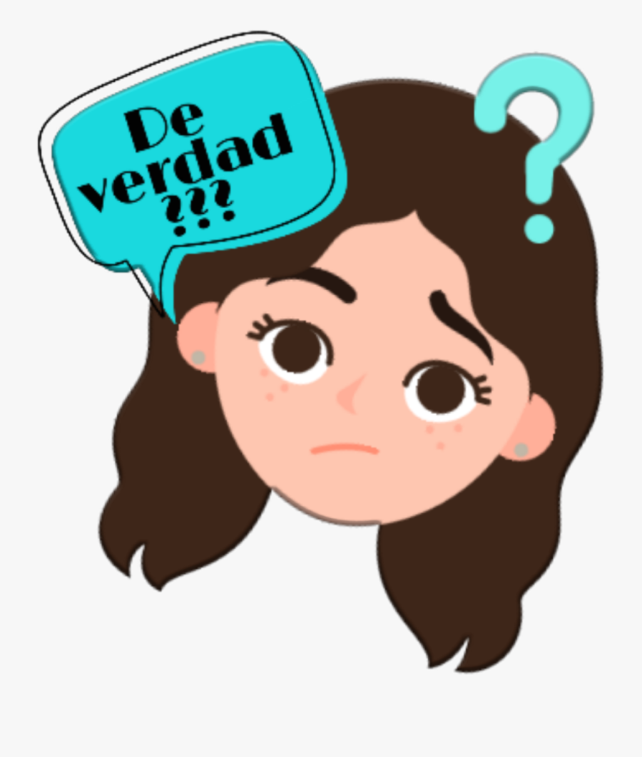 #girl #preguntas #chica #muchacha # #interrogation - Cartoon, Transparent Clipart