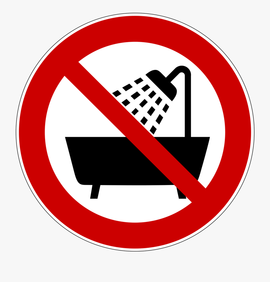 No Showering, Transparent Clipart
