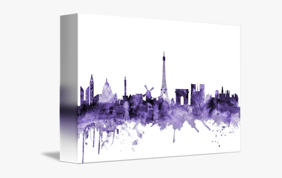 Drawing Cityscape Paris - Canvas Paris Skyline, Transparent Clipart