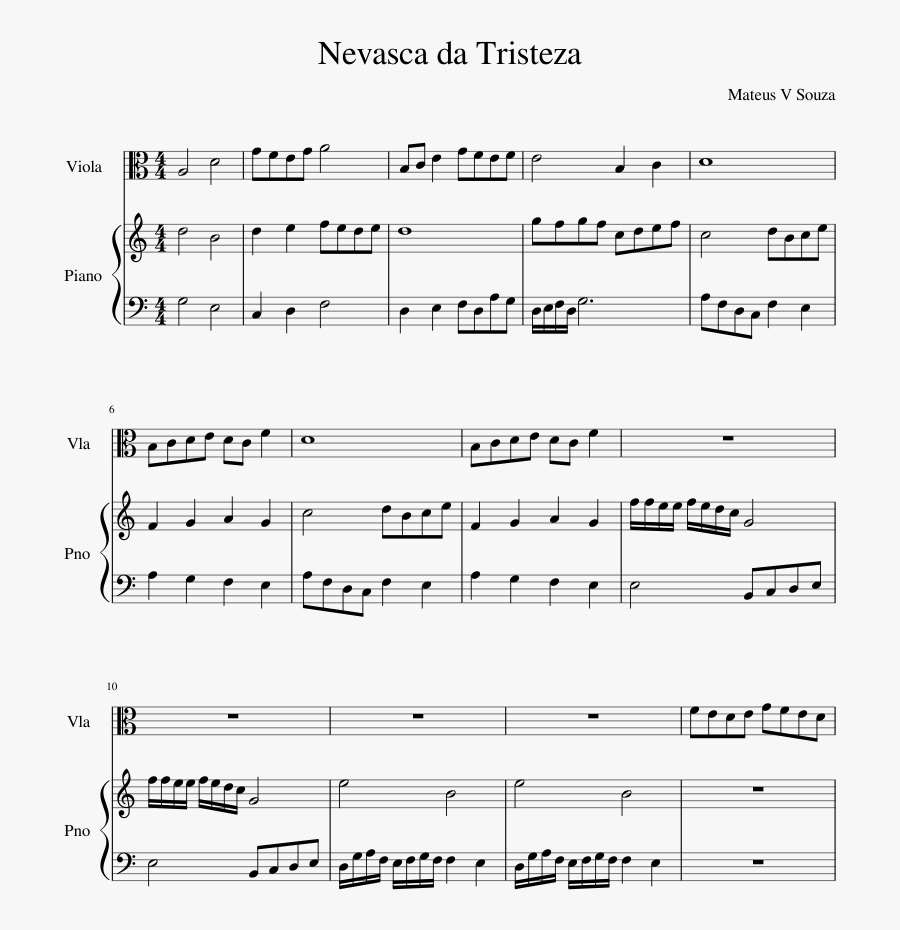 Nevasca Da Tristeza Sheet Music For Piano, Viola Download - Hostage Billie Eilish Piano, Transparent Clipart