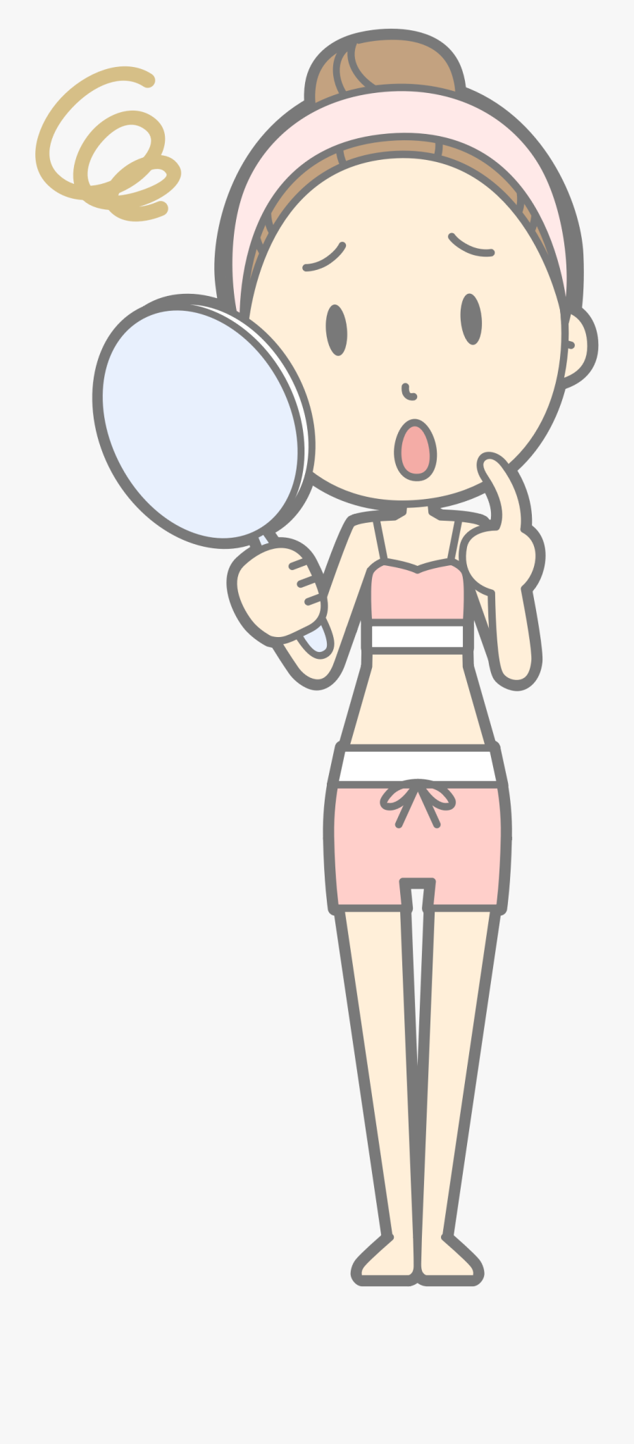 Look Clip Mirror - Looking In The Mirror Clipart, Transparent Clipart