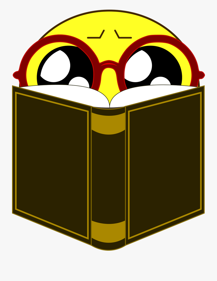 Emoji Reading A Book, Transparent Clipart