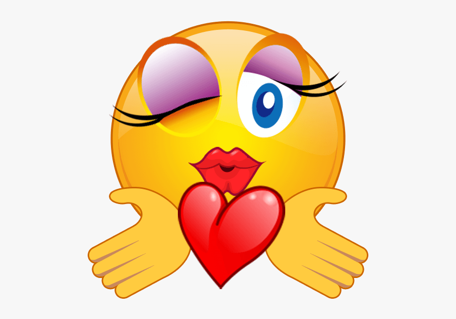 #mq #yellow #head #heart #flirt #emoji #emojis - Emoji Flirt, Transparent Clipart