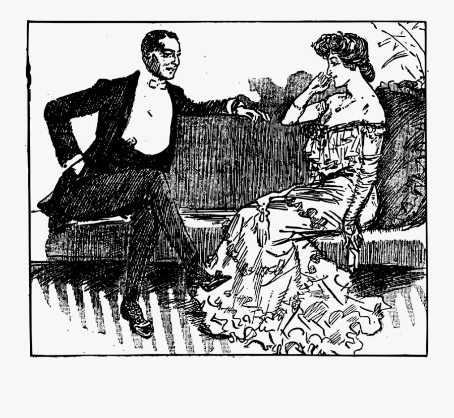 Human Behavior,art,monochrome Photography - Flirt Clipart, Transparent Clipart