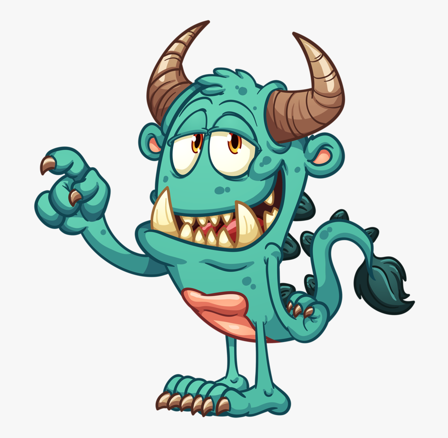 Monster Cartoon Png - Vector Cartoon Monster, Transparent Clipart