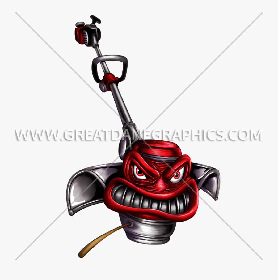 Angry Weed Eater Production Ready Artwork For - Angry Lawn Mower Cartoon, Transparent Clipart