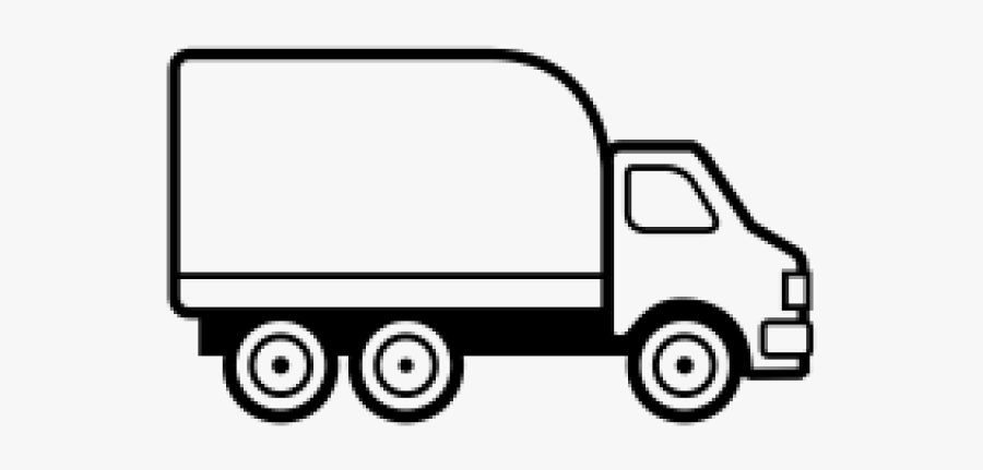 White Delivery Truck Icon, Transparent Clipart