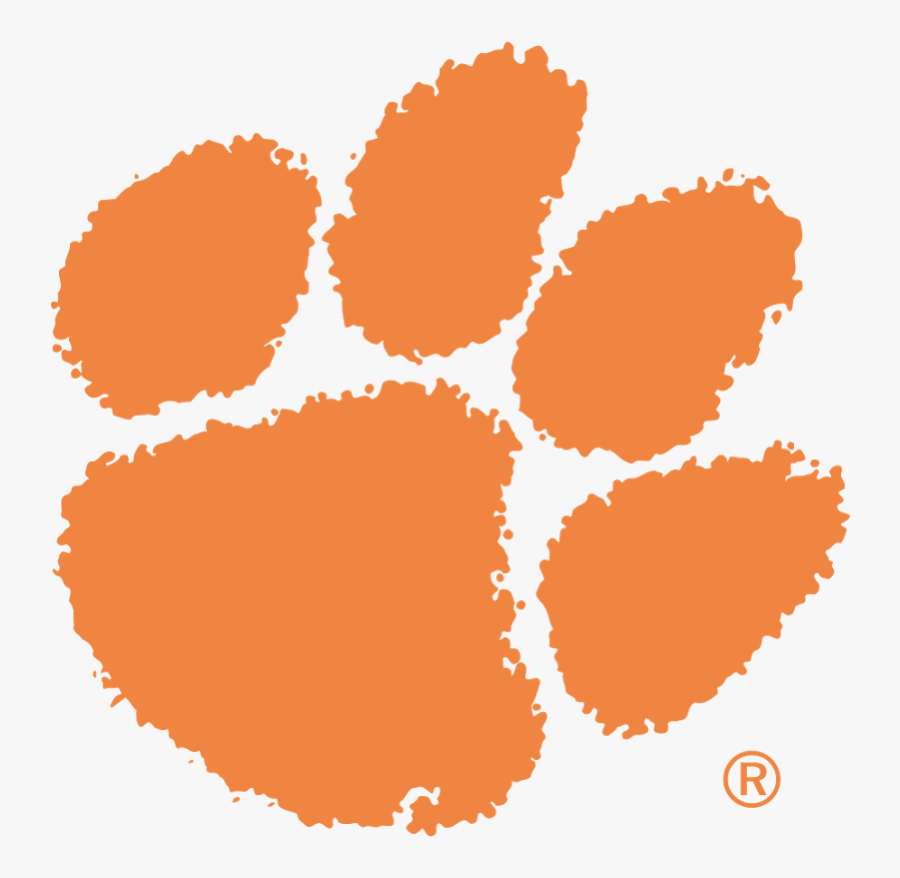 Clemson Tigers Logo Png- - Tiger Paw Clemson University, Transparent Clipart