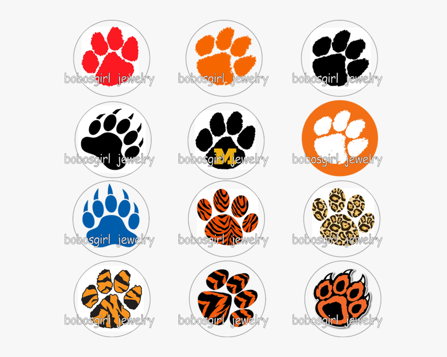 Clip Art Leopard Print Clipart - Clip Art Tiger Paw Print, Transparent Clipart