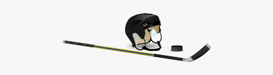 Ice Hockey Stick, Cap And Puck Vector Image - Ice Hockey Equipment Clipart, Transparent Clipart