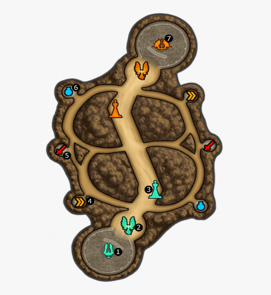 Clipart Map Game Map - Smite Original Joust Map, Transparent Clipart