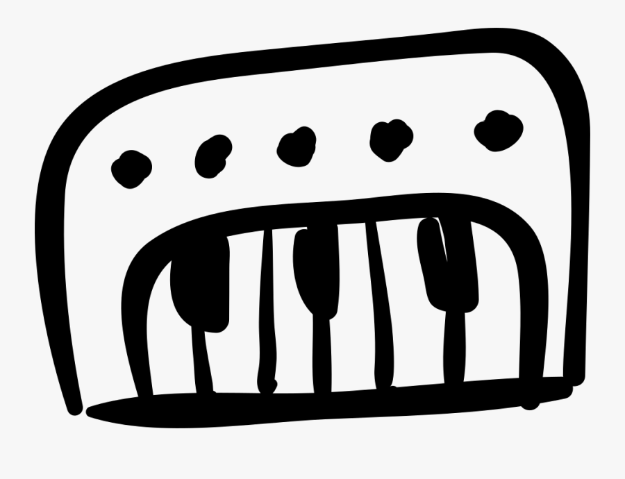 Piano Hand Drawn Musical - Piano, Transparent Clipart