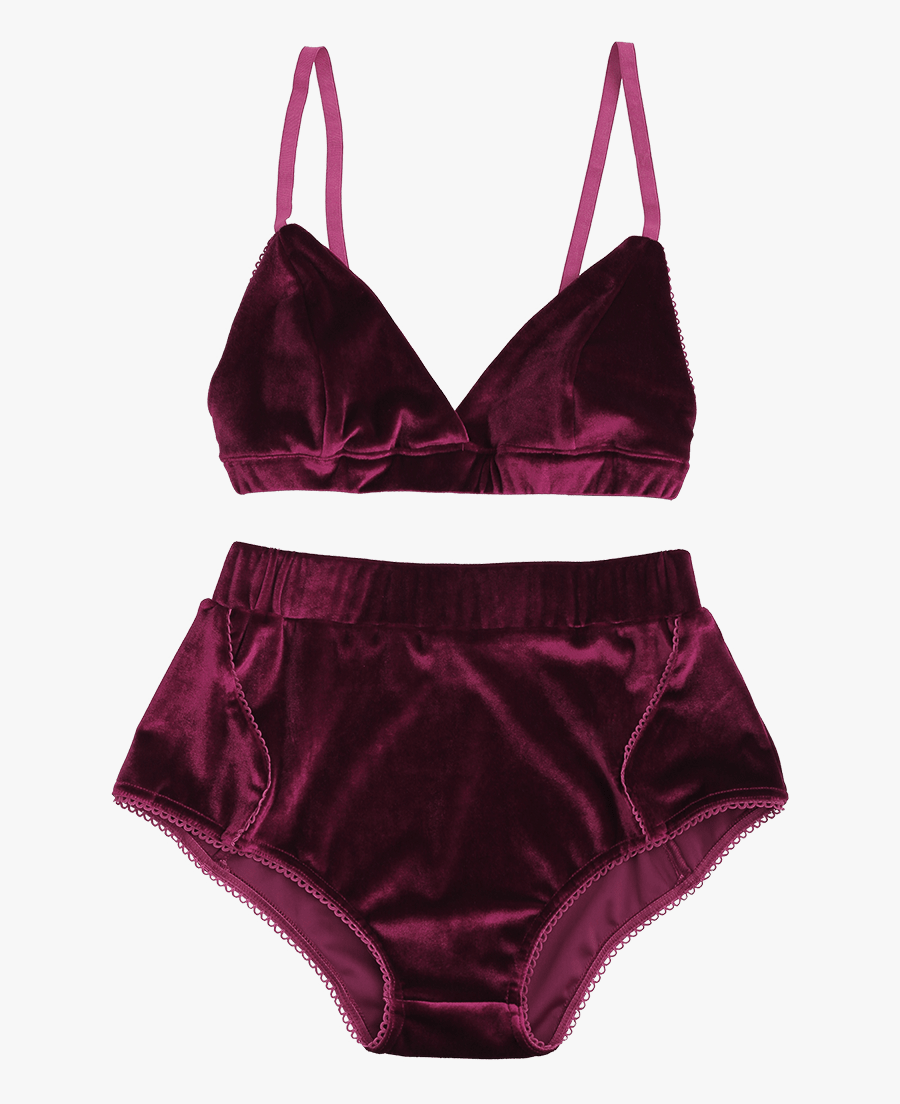 Transparent Underwear Clipart - Velvet Lingerie, Transparent Clipart