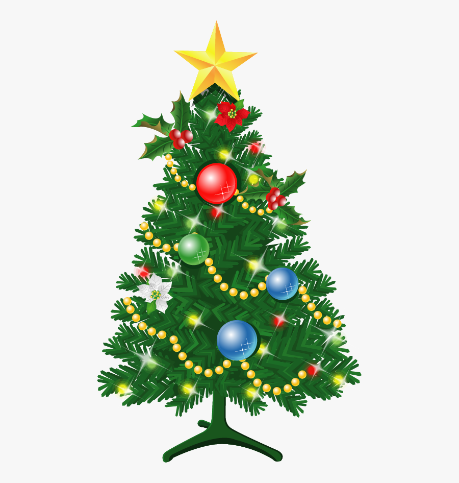 Christmas Tree Vector Png, Transparent Clipart