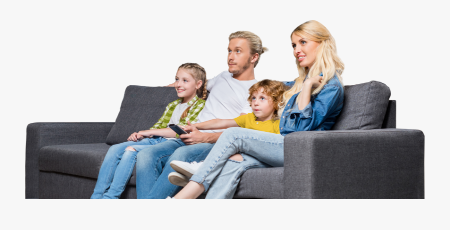 Family Couch Tv Png, Transparent Clipart