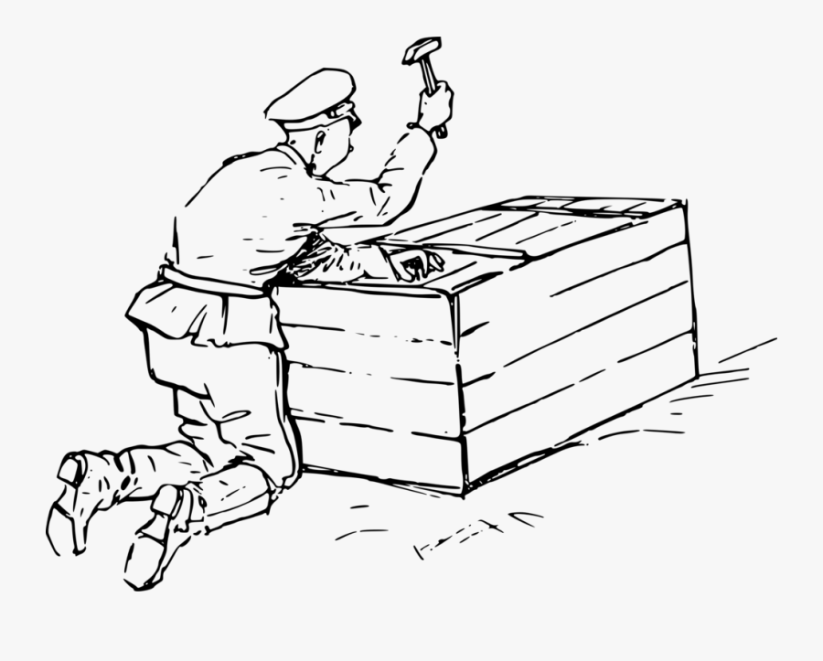 Bricklayer,line Art,coloring Book - Male, Transparent Clipart