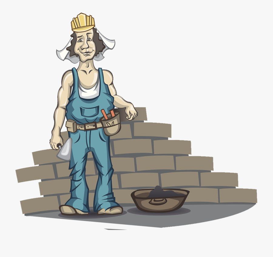 Construction Clipart Brick Layer - Brick Workers Clipart, Transparent Clipart
