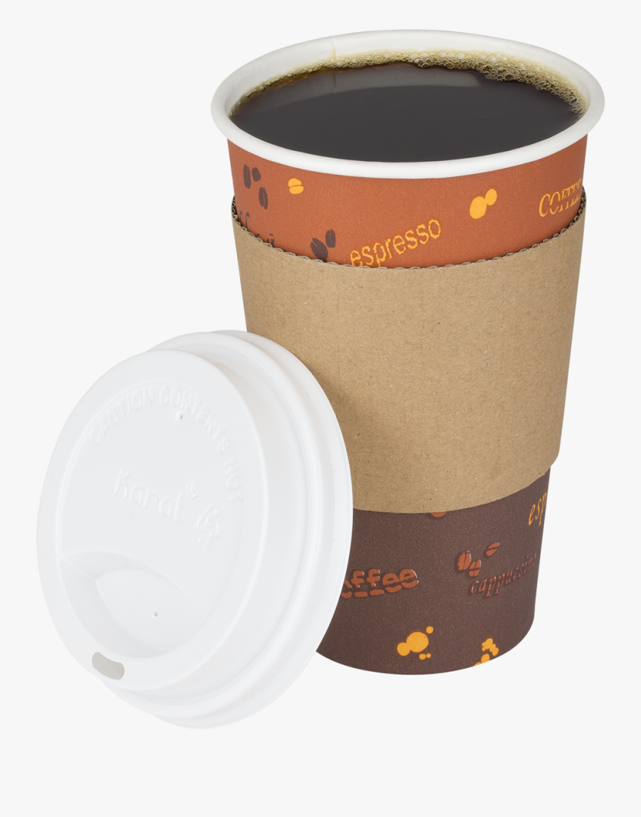 Coffee Cup Sleeve Paper Cup - Paper Coffee Cup Clipart, Transparent Clipart