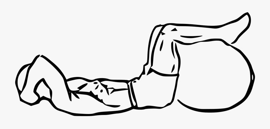 Crunch Clipart , Png Download - Crunches Legs On Ball, Transparent Clipart