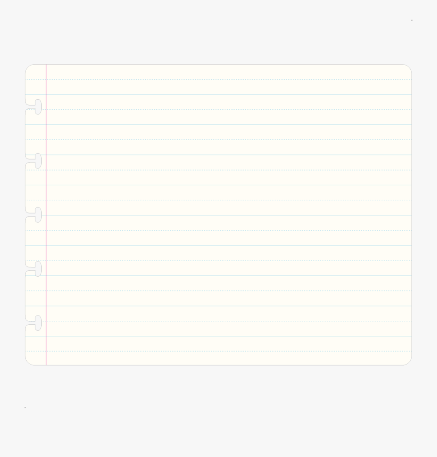 Blank Paper Blue Line - Paper, Transparent Clipart