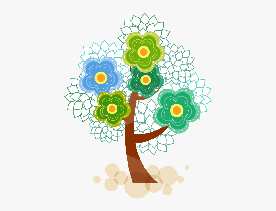 Colorful Vector Tree - Illustration, Transparent Clipart